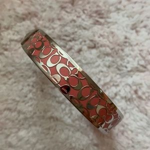 Pink coach bangle bracelet
